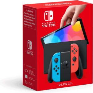 CONSOLA NINTENDO SWITCH OLED AZUL Y ROJO NEON